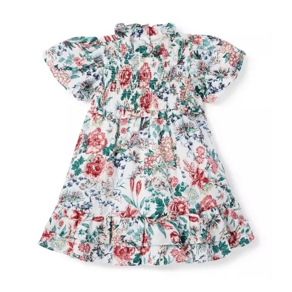 Janie and Jack The Chelsea Smocked Floral Dress Girls Size 3